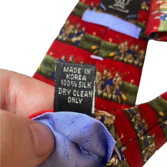 Guy Buffet Old Fashioned Golfers 100% Silk Tie mens necktie - Picture 5 of 5